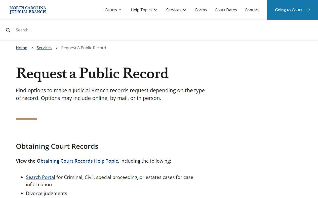 Davidson County court records public records request route