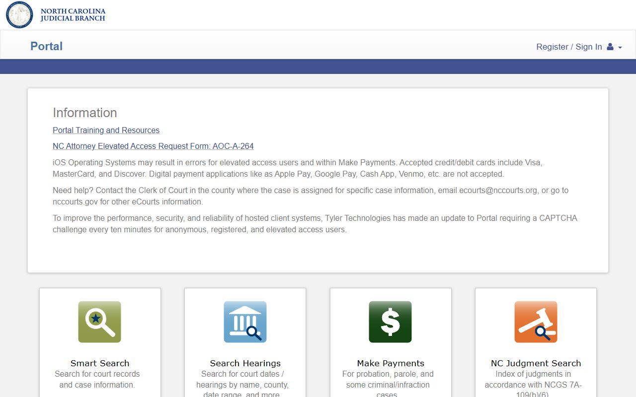 Davidson County court records eCourts Portal search options