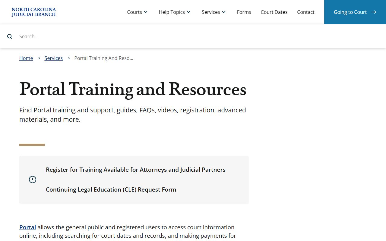 Davidson County court records Portal training guidance
