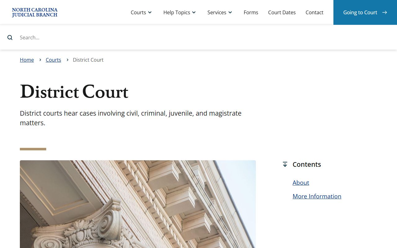 Davidson County District Court jurisdiction and case types