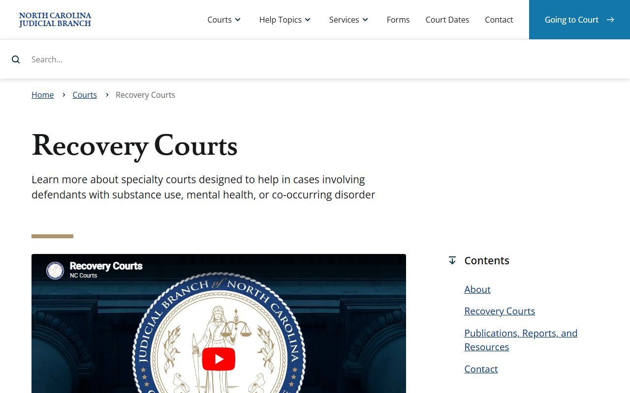 Davidson County District Court recovery court program context