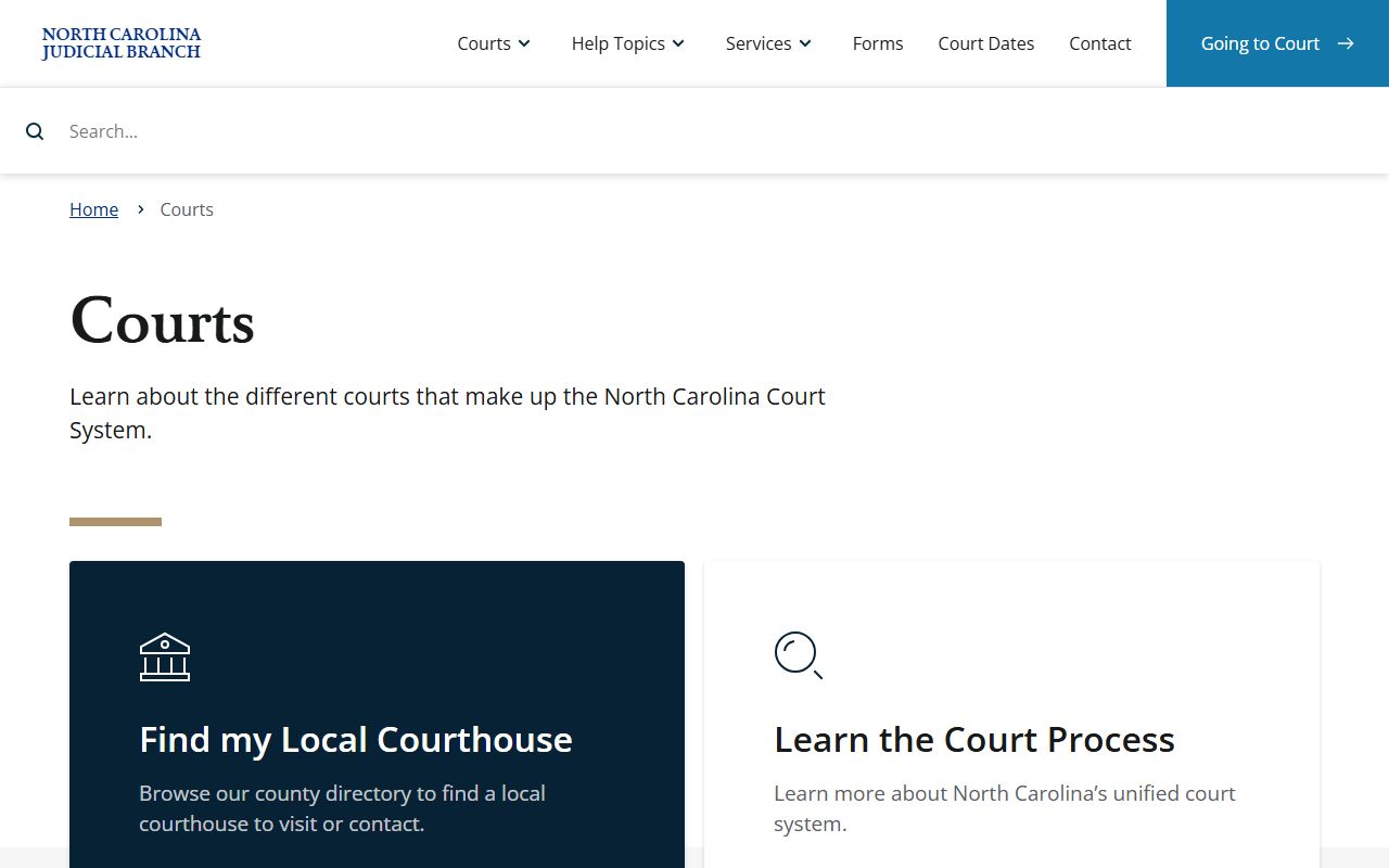 Davidson County District Court North Carolina court hierarchy