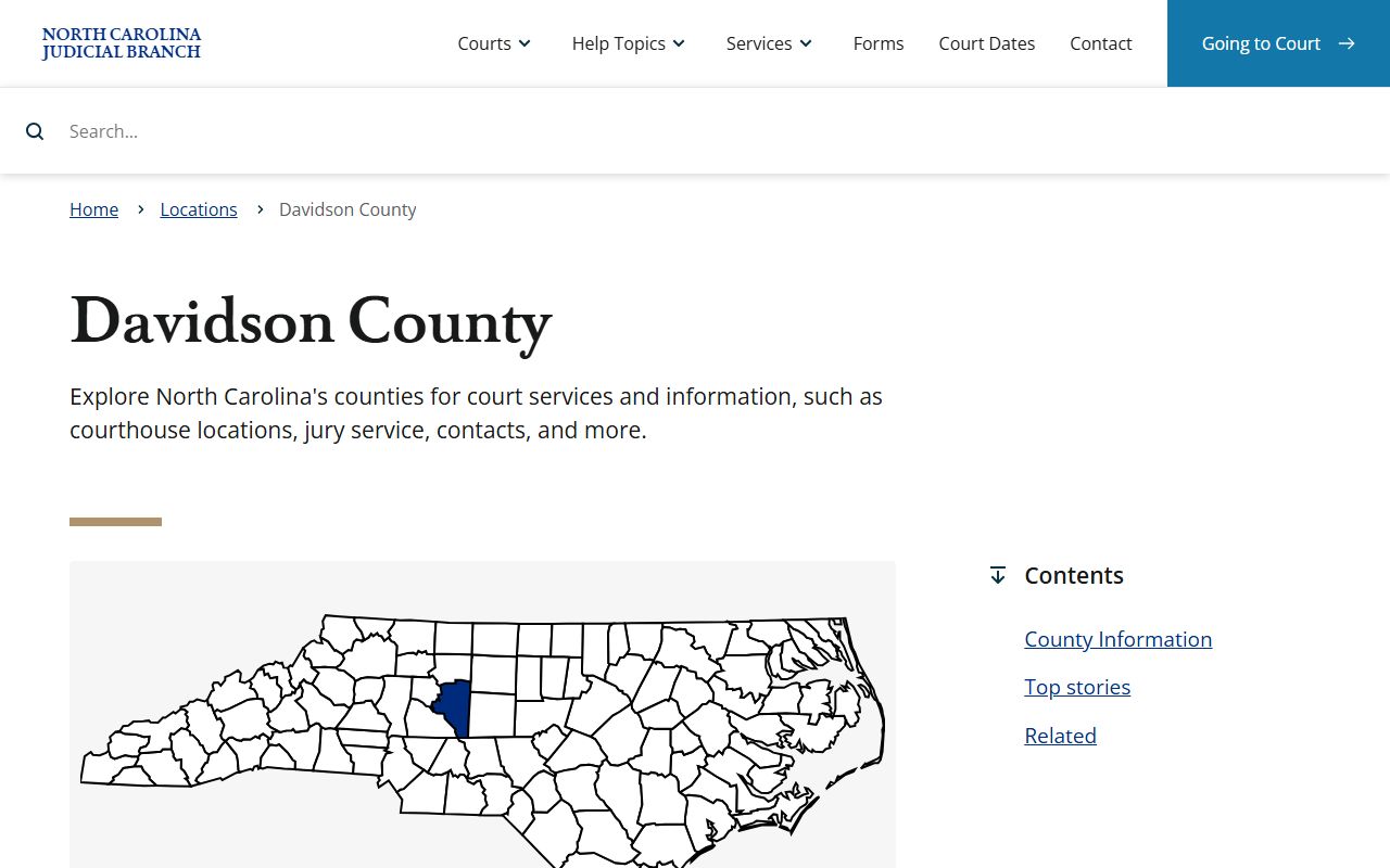 Davidson County court records Judicial Branch landing page