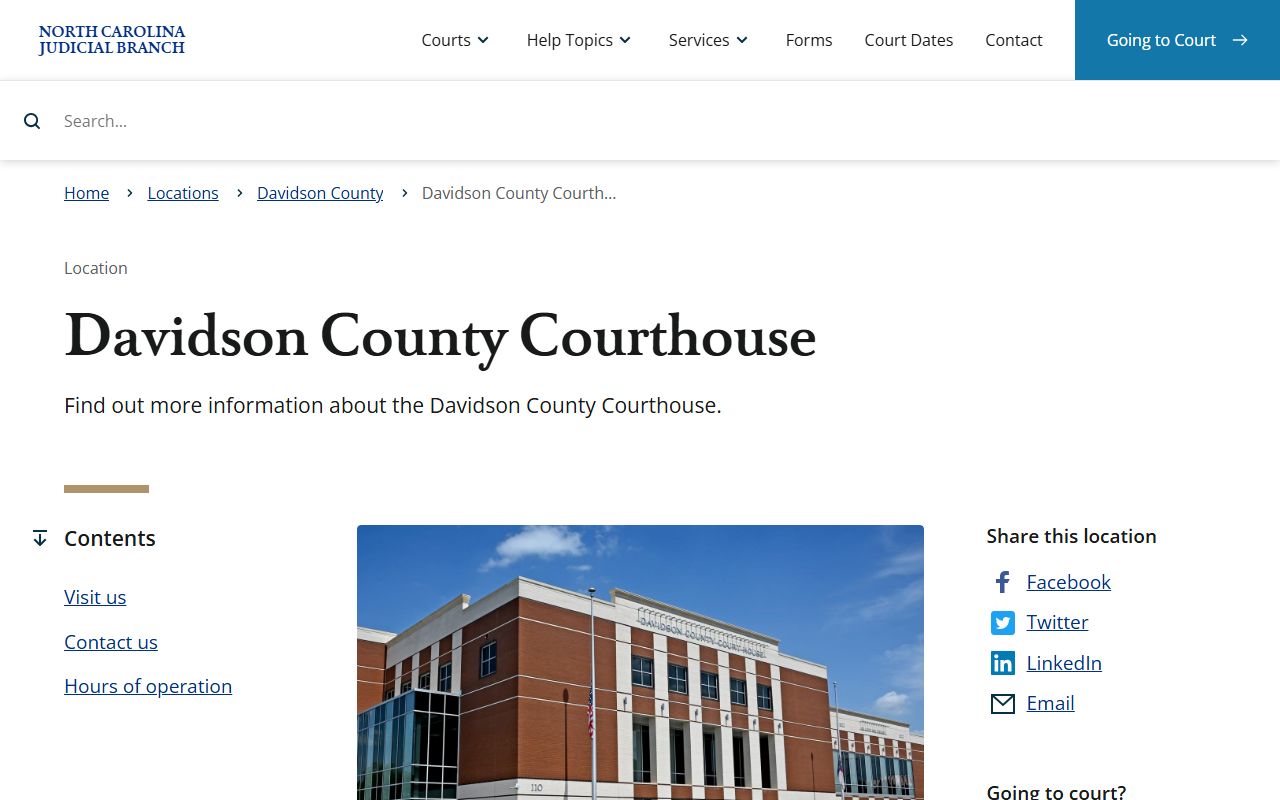 Davidson County court records primary courthouse