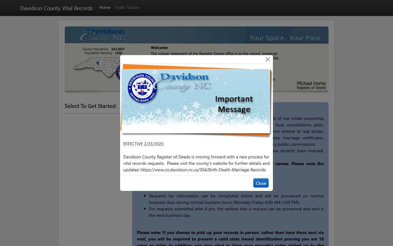 Davidson County probate records Register of Deeds Permitium portal