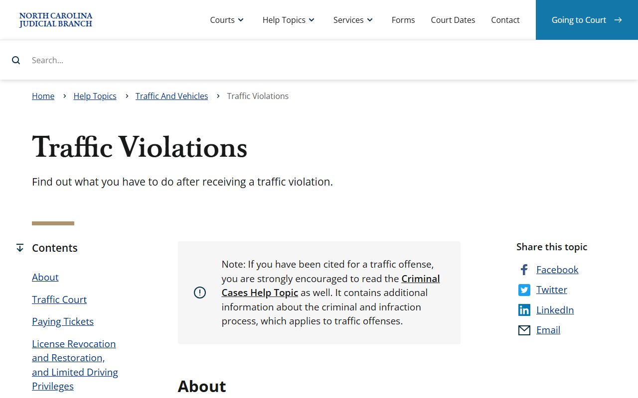 Davidson County traffic court records traffic violations help topic